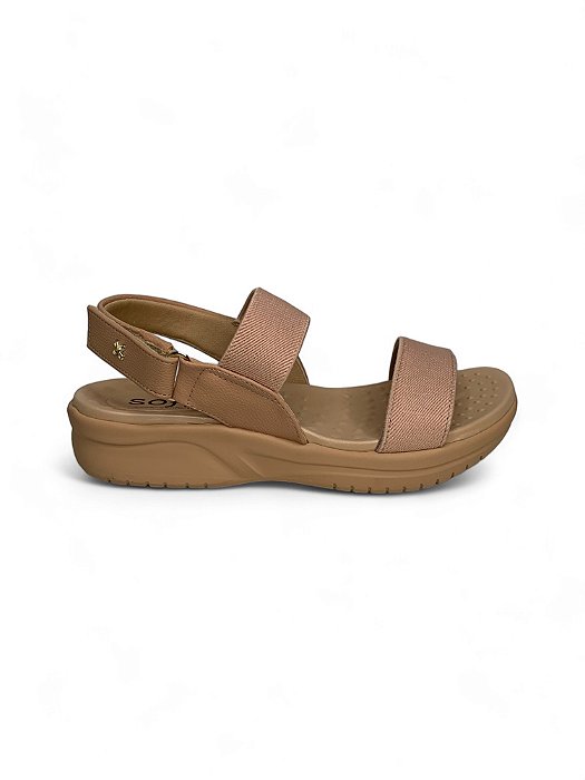 Sandália Softli Nude Velcro