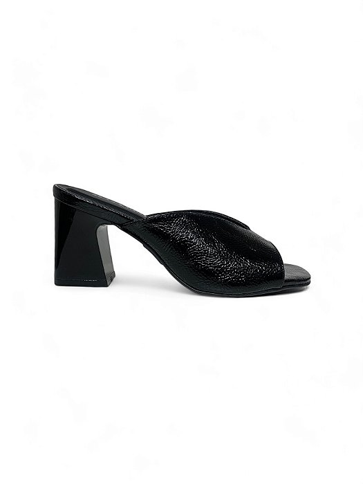 Tamanco Your Shoes Preto Verniz