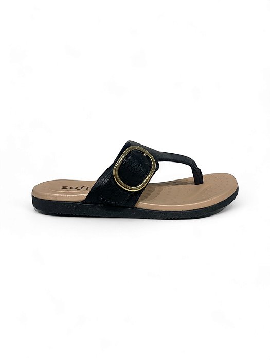Chinelo Softli Preto Fivela