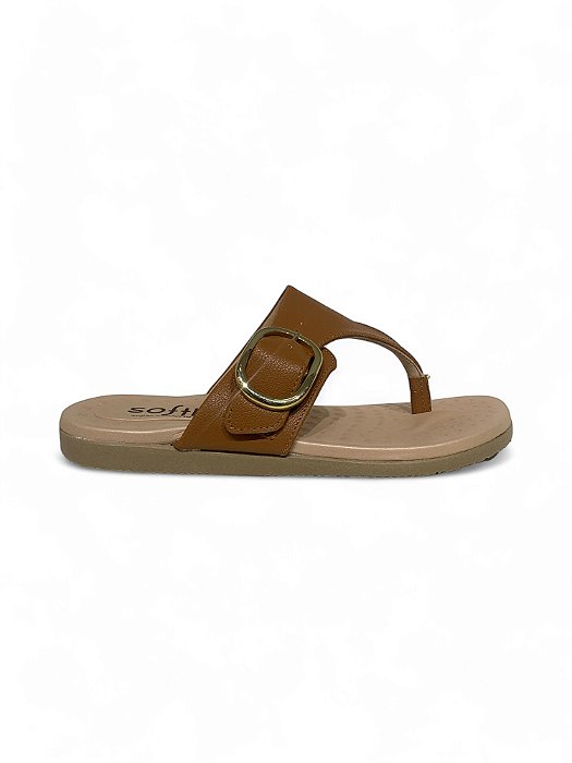 Chinelo Softli Caramelo Fivela