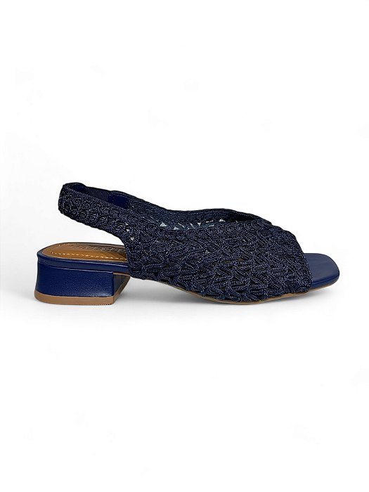 Sandália Your Shoes Corda Azul Marinho