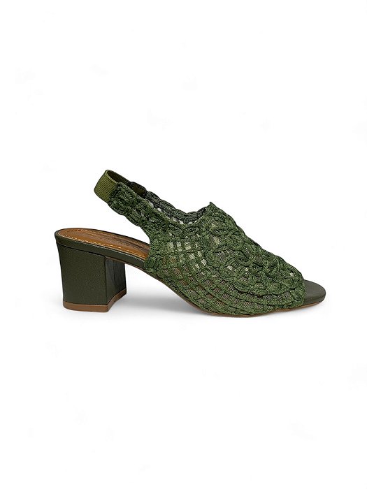 Sandália Your Shoes Corda Verde Oliva
