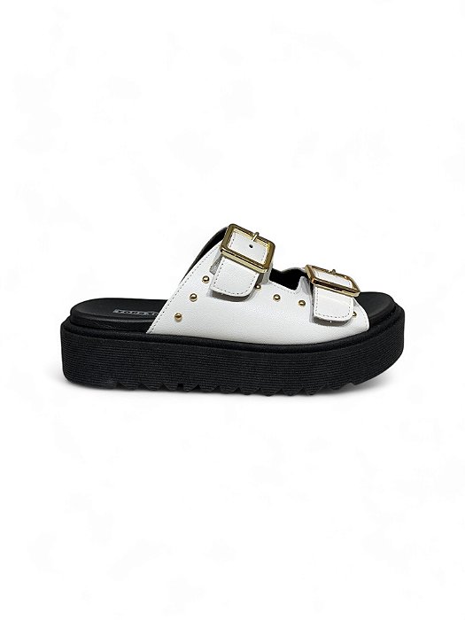 Birken Your Shoes Branca Aplique Dourado
