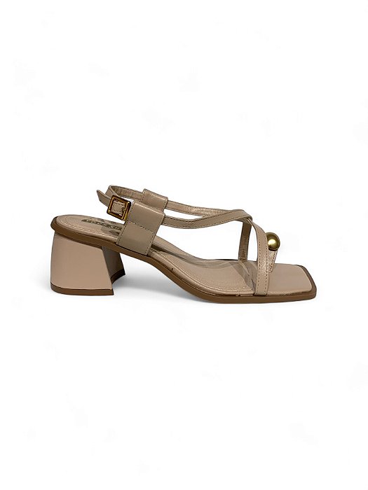 Sandália Your Shoes Nude Anel de Dedo