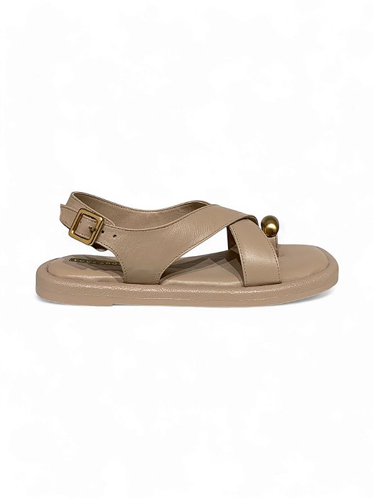 Papete Your Shoes Nude Anel No Dedo