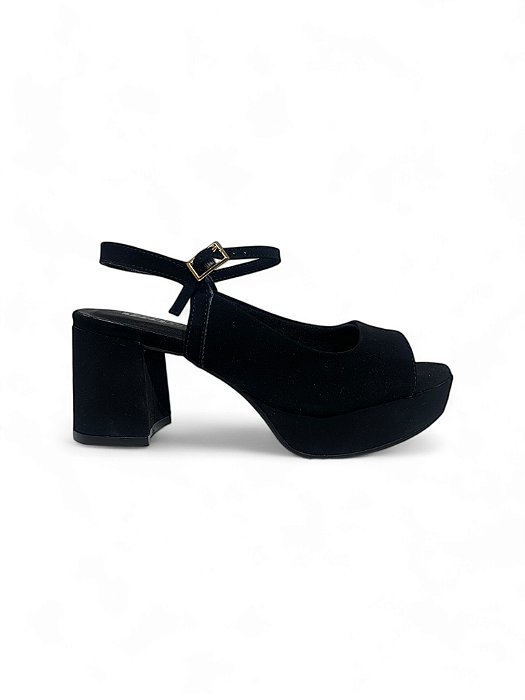 Sandália Your Shoes Preta Meia Pata