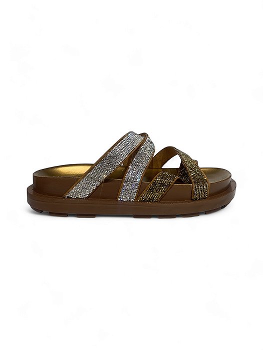 Birken Your Shoes Prata e Dourada Cruzada
