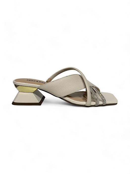 Tamanco Your Shoes Off White Brilho