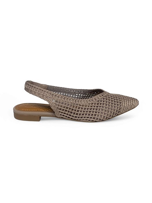 Slingback Your Shoes Fendi Trama Salto Baixo