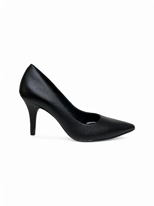 Scarpin Lia Line Preto Salto Fino