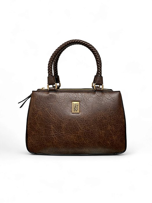 Bolsa WJ Café Alça Trançada
