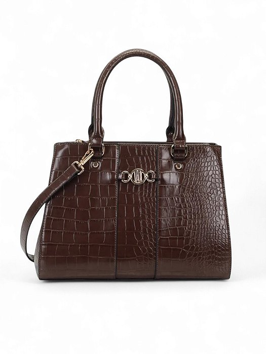 Bolsa WJ Café Croco Grande Bridão