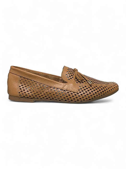 Mocassim Your Shoes Caramelo Vazado