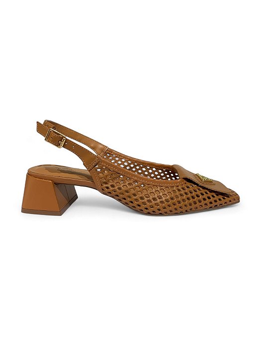 Slingback Giulia Domna Caramelo Vazado