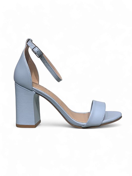 Sandália LiaLine Baby Blue Salto Alto Bloco
