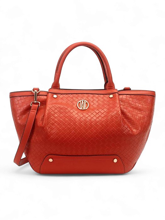 Bolsa WJ Laranja Satchel Grande Tresse