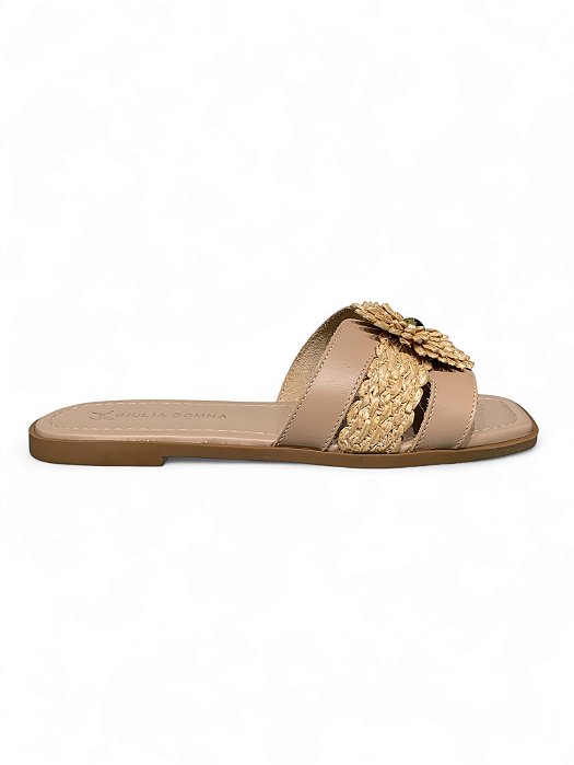 Rasteira Giulia Domna Nude Flor
