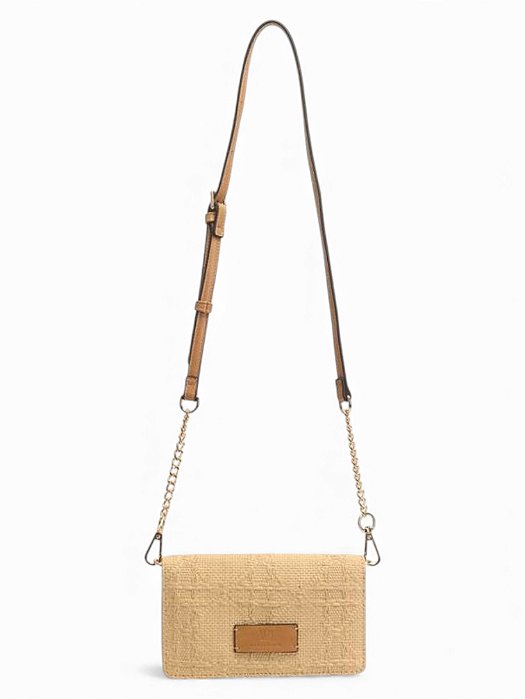 Bolsa WJ Nude Palha Transversal Pequena