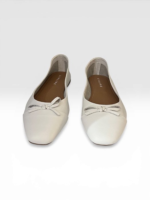 Sapatilha LiaLine Branca c/ Laço