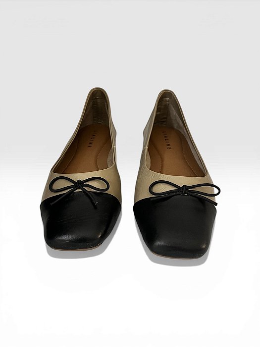 Sapatilha LiaLine Aveia c/ Biqueira Preta