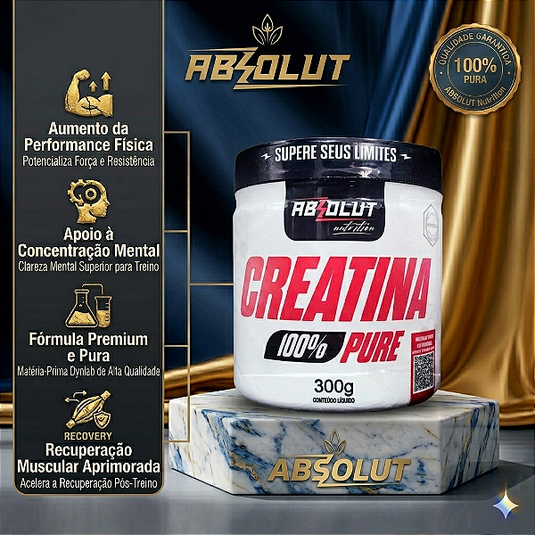 CREATINA PURA MONOHIDRATADA ABSOLUT 300G