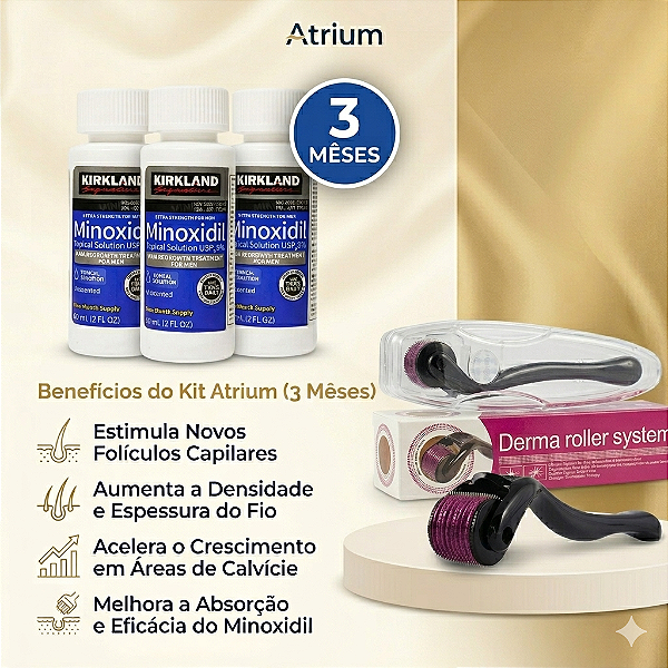 3 MINOXIDIL KIRKLAND + DERMAROLLER SYSTEM 0,50mm