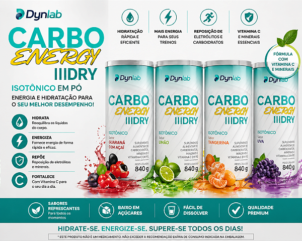 CARBO ENERGY DRY- 840g - DYN LAB