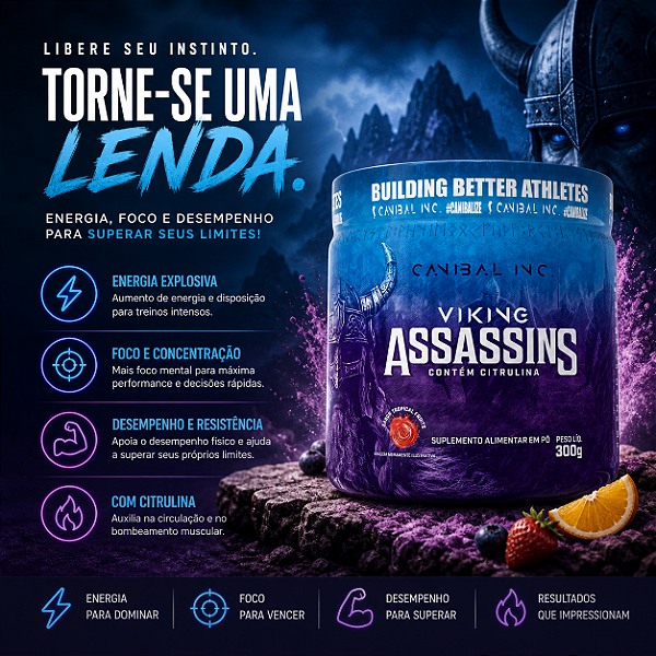 Pré Treino Viking Assassins 300g - Canibal Inc.