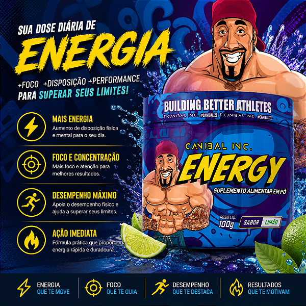 Pré treino Energy 100g - Canibal Inc.