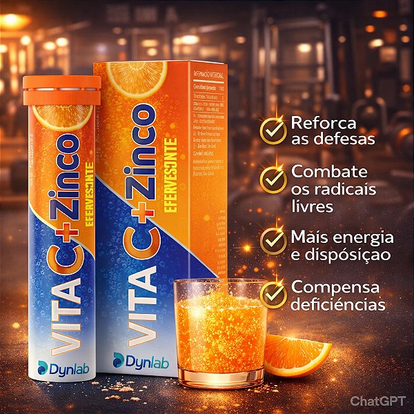 5 Vitamina C + Zinco efervescente (10 comprimidos) - Dynamic Lab