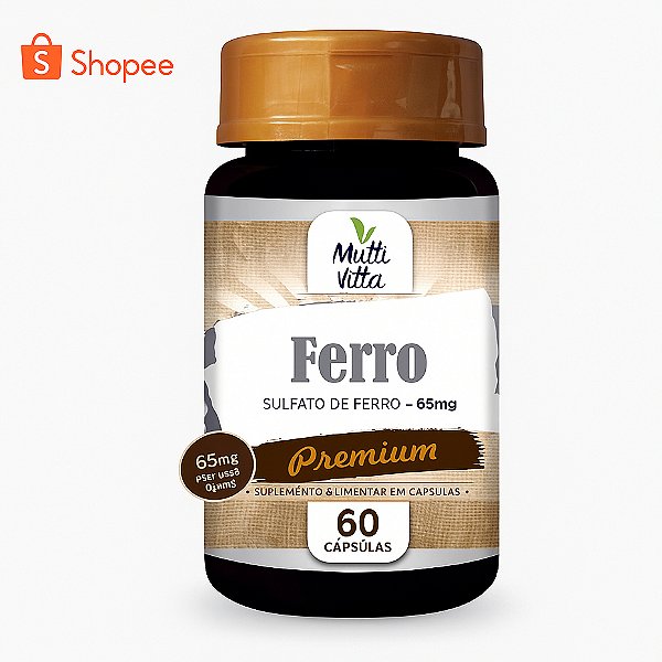 FERRO | SULFATO DE FERRO| 65MG 60 CAPS MULTIVITTA