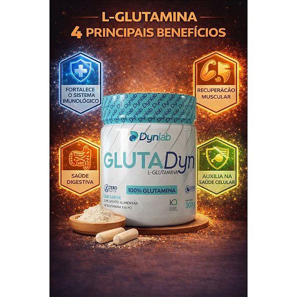 GLUTAMINA 300G PURA DYNLAB