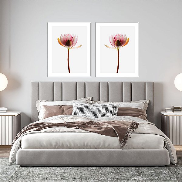 Conjunto com 02 quadros decorativos Tulipa