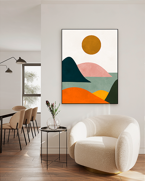 Quadro Decorativo Paisagem Colorida - Artista Vitor Costa
