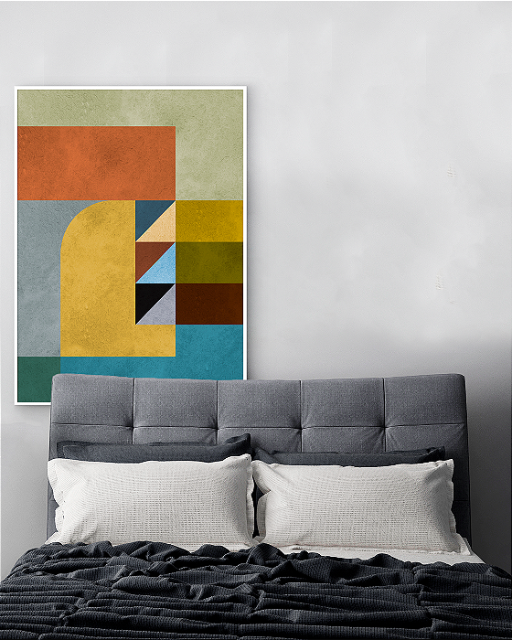 Quadro Decorativo Geométrico Cores - Artista Vitor Costa