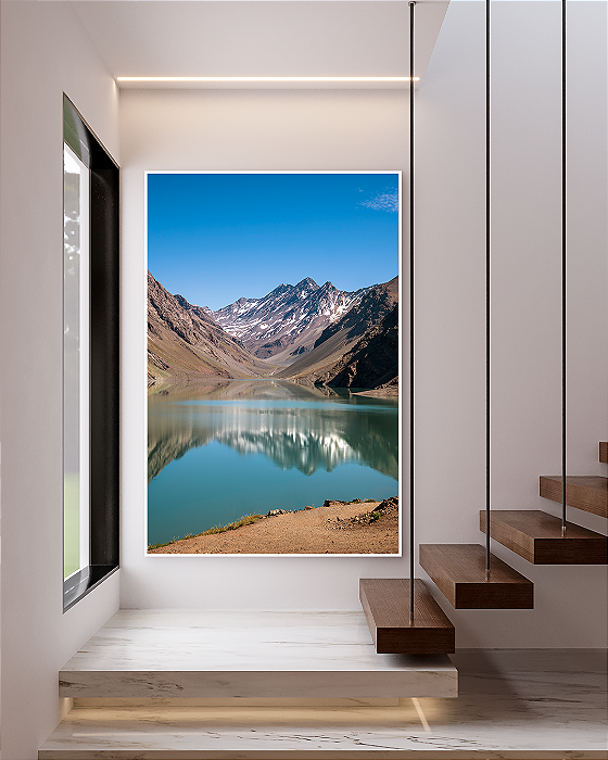 Quadro Decorativo Montanha em Santiago - Artista James Hilton Becker