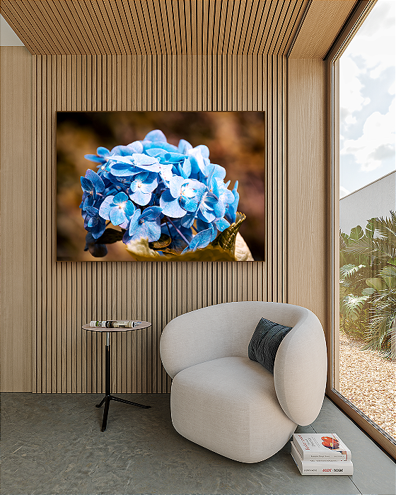 Quadro Decorativo Flor Hortência - Artista James Hilton Becker