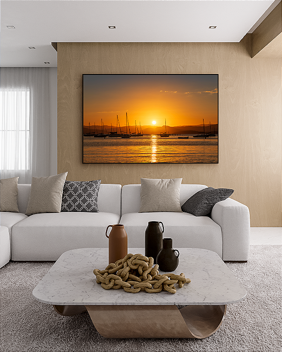 Quadro Decorativo Mar Dourado - Artista James Hilton Becker