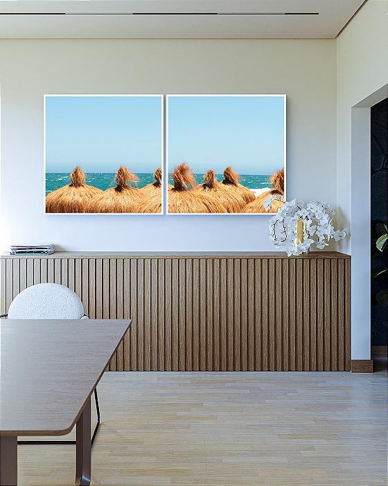Conjunto com 02 Quadros Decorativos Chile - Artista James Hilton Becker