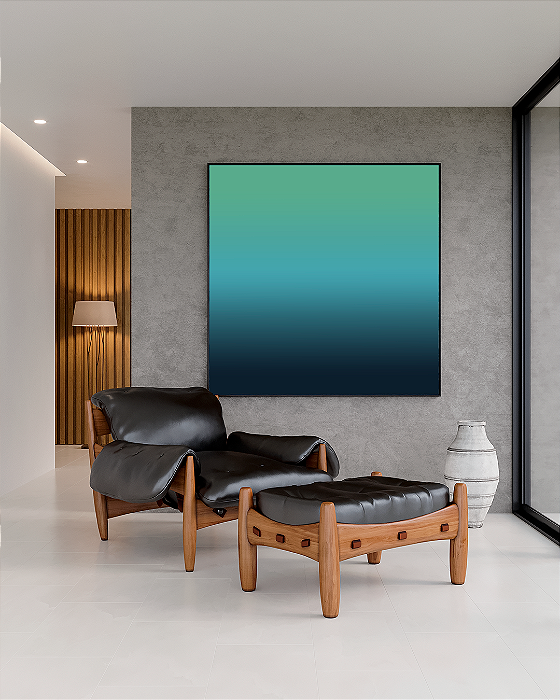 Quadro Decorativo Degradê Azul, Turquesa e Verde