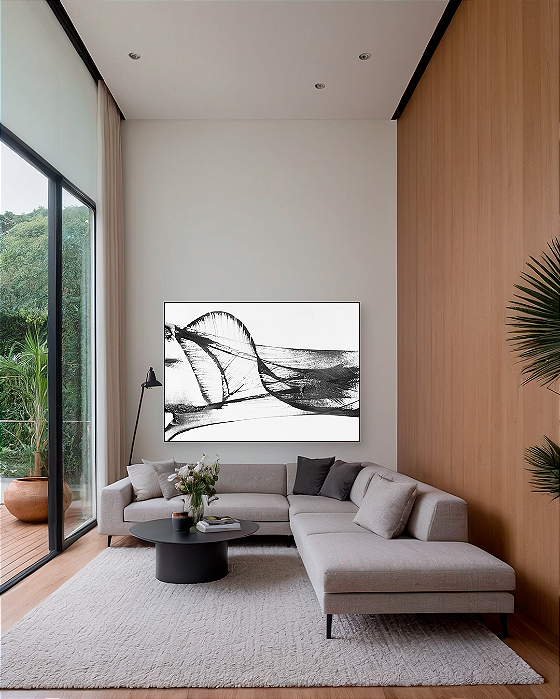 Quadro Decorativo Movimento em Preto e Branco