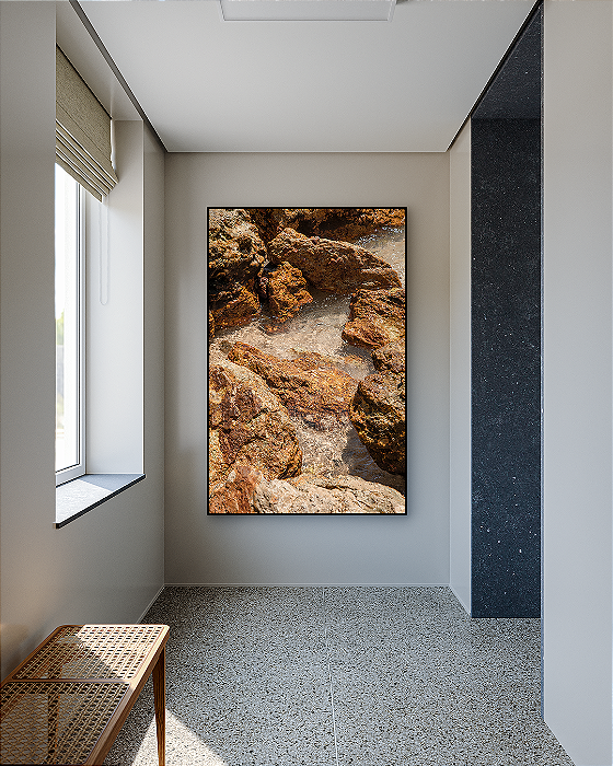 Quadro Decorativo Pedras do Mar - Artista Sofia Monzani