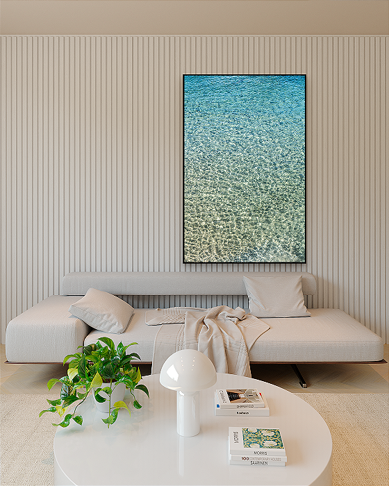 Quadro Decorativo Azul Cristalino - Artista Sofia Monzani