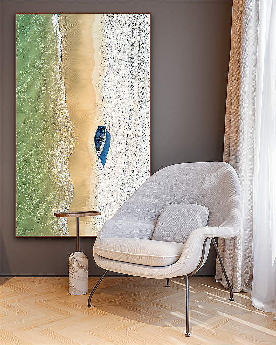 Quadro Decorativo Sereno Litoral - Artista Sofia Monzani