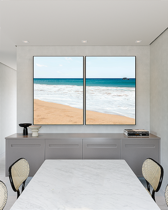 Conjunto com 02 Quadros Decorativos Camadas - Artista Sofia Monzani