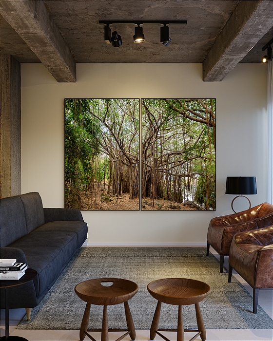 Conjunto com 02 Quadros Decorativos Raízes de Noronha - Artista Sofia Monzani