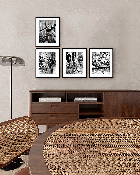 Conjunto com 04 Quadros Bike com Paspatur - Artista Quintal Fotografia