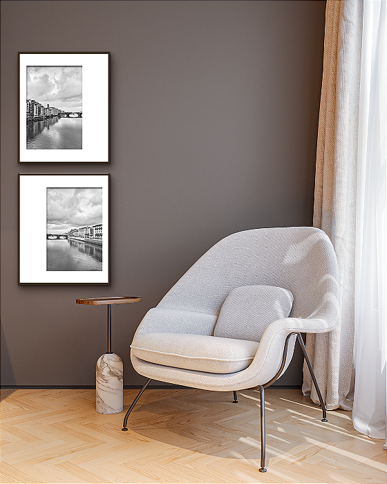 Conjunto com 02 Quadros Florença com Paspatur - Artista Quintal Fotografia