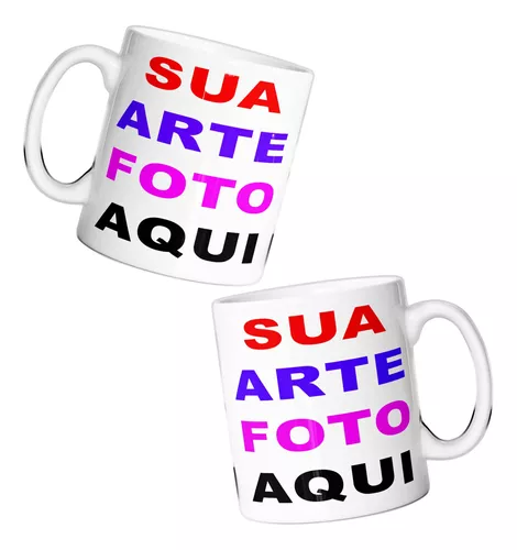 Caneca Personalizada Com Sua Foto Arte Frase Ou Logo