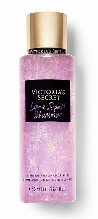 Kit Victoria Secrets Creme + Splash Shimmer Love Spell com Brilho